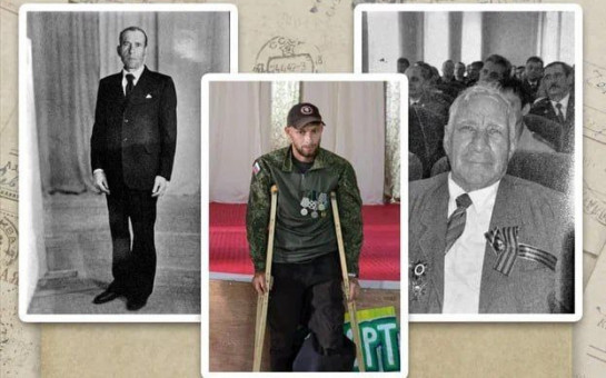 Помню твой подвиг, родной! Дед у меня за спиной!